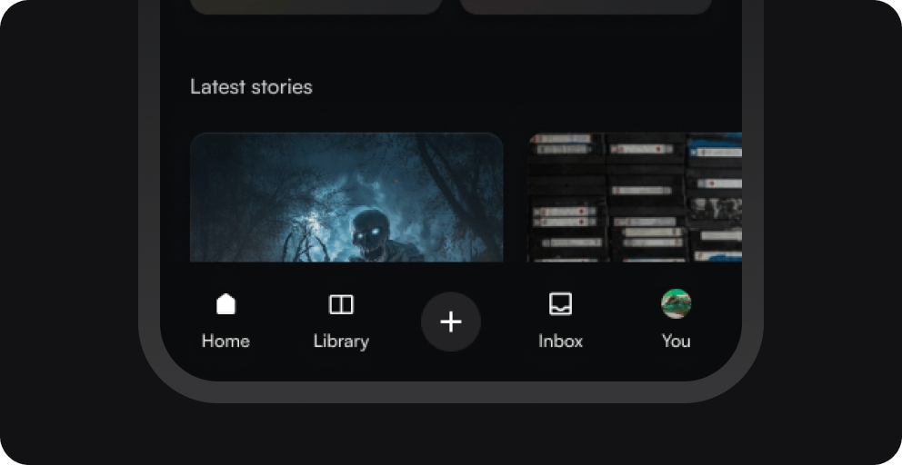 Nightscribe app home screen