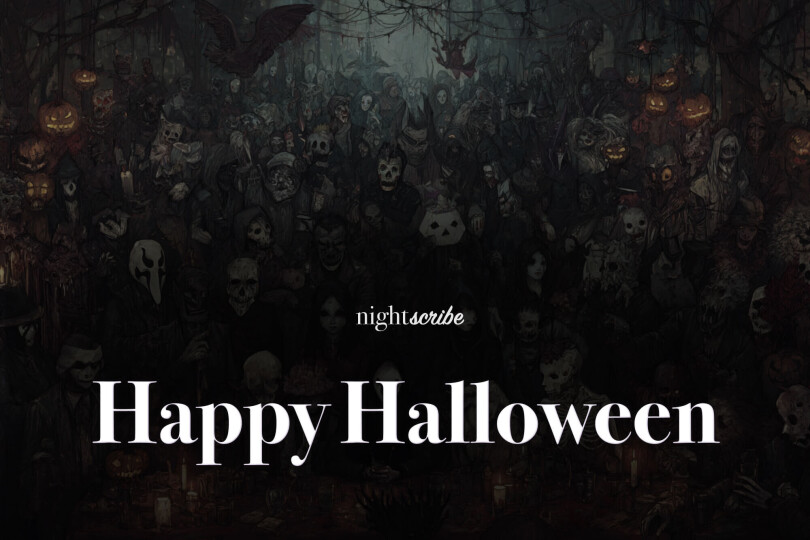 Banner image for A Happy Halloween from the Nightscribe Team