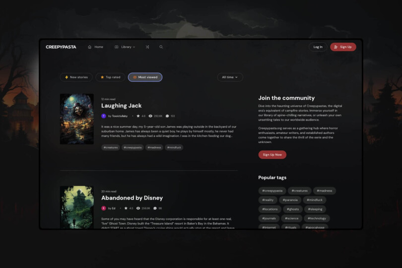 Banner image for Introducing a brand new Creepypasta.org