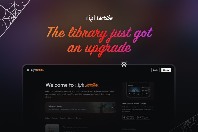 Banner image for This Halloween, discover frightening stories in Nightscribe's new library